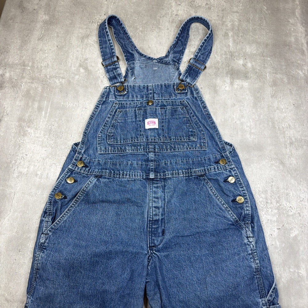 Vintage KEY Denim Bib Overalls Women's 10 Regular Farmer Rodeo Western Jeans